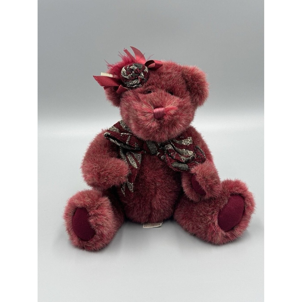 Dan Dee Collectors Choice Red Maroon Teddy Bear Windup Music Moves Beethoven 10"